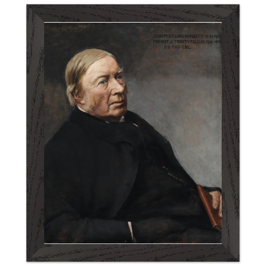 Portrait of Rev. John Pentland Mahaffy, attributed to Sarah Cecilia Harrison, art print in a black frame, 20x25 cm