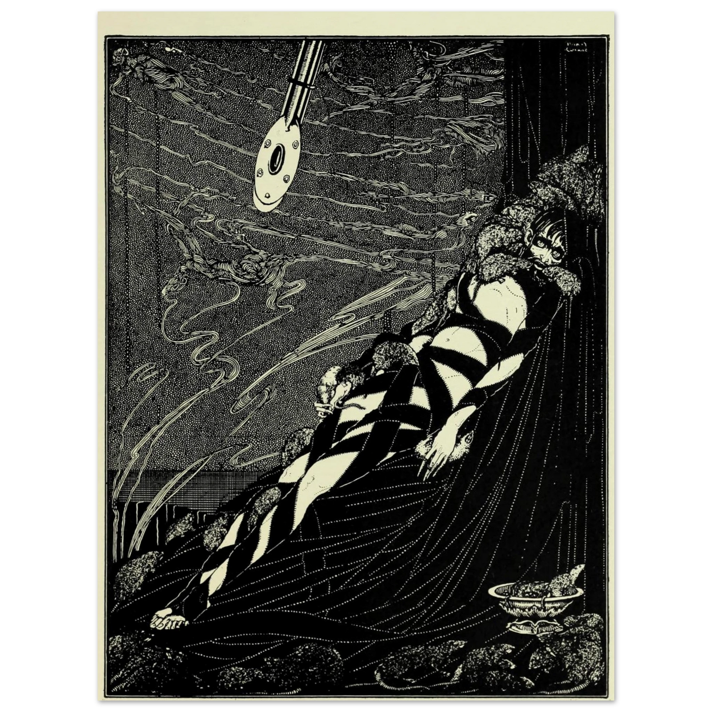 Harry Clarke Art Print – Poe’s Tales of Mystery (1923) – “Swarmed Upon Me” | Museum-Quality Framed Reproduction – view 8 | Buy Irish Art
