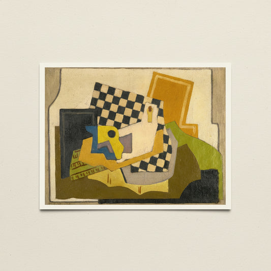 Unframed museum-quality art print of Composition (Chessboard, 1925) by Mainie Jellett, 27×35 cm, matte Master’s Edition paper.