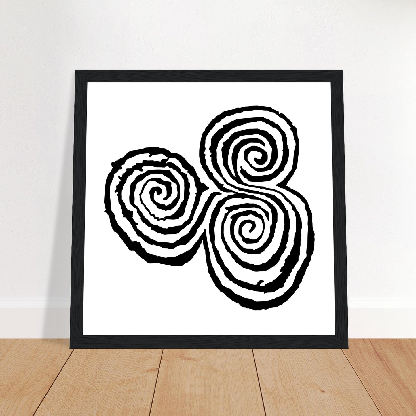 Newgrange Carving Triskelion Tri-Spirale Antikes Megalith-Symbol Gerahmter Wand-Kunstdruck