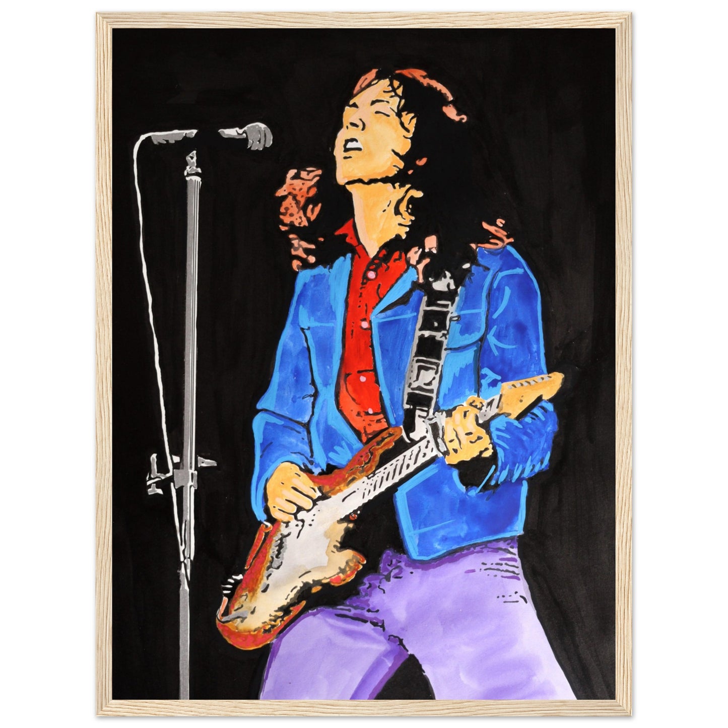 Impression encadrée de Rory Gallagher par un artiste irlandais