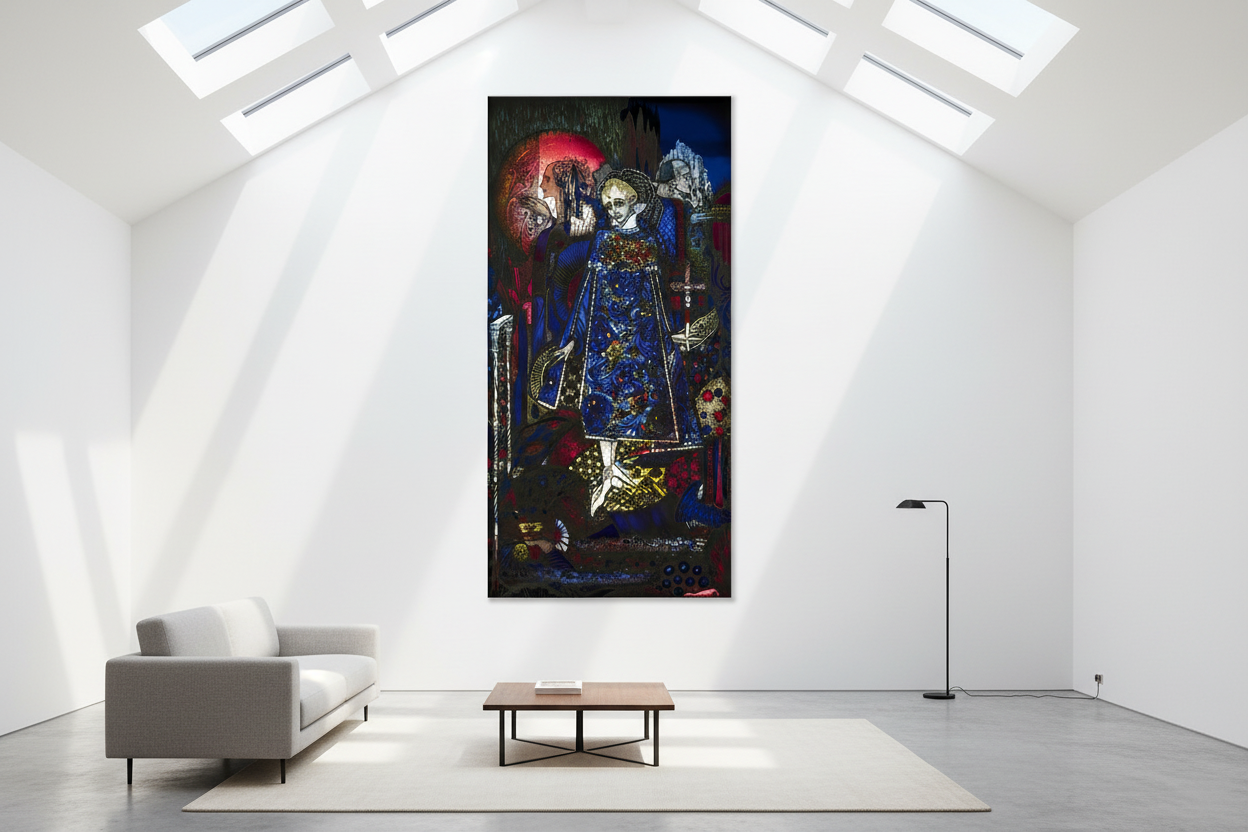 Das Lied des verrückten Prinzen" von Harry Clarke (1917) Leinwandbild