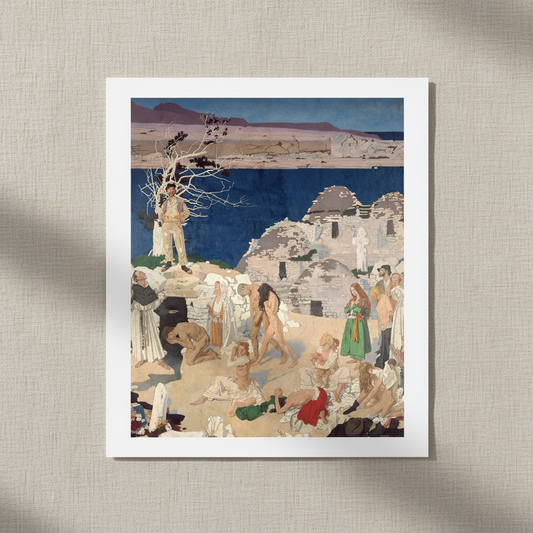 Unframed linen mockup