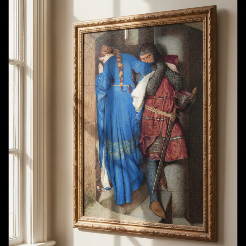 Hellelil and Hildebrand, the Meeting on the Turret Stairs, 1864, by Frederic William Burton, National Gallery of Ireland