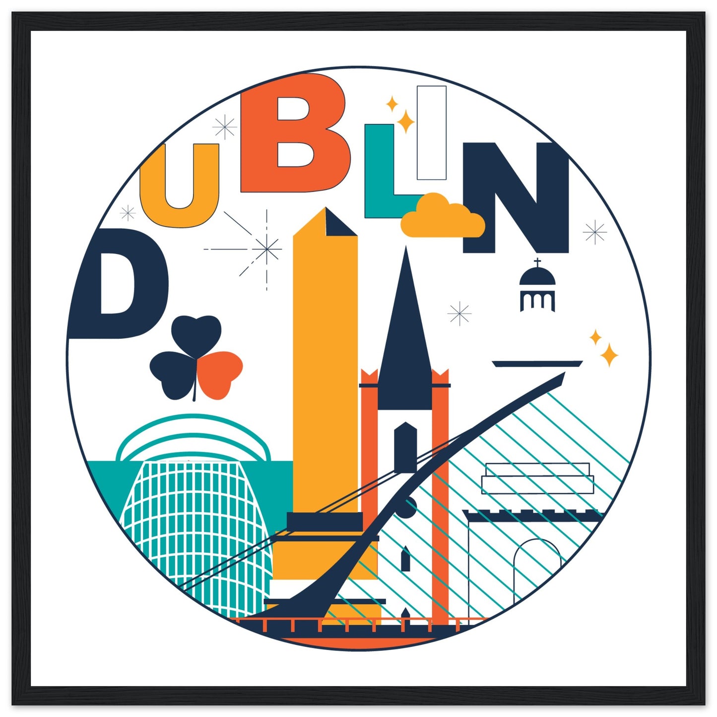 Dublin City Framed Art Print