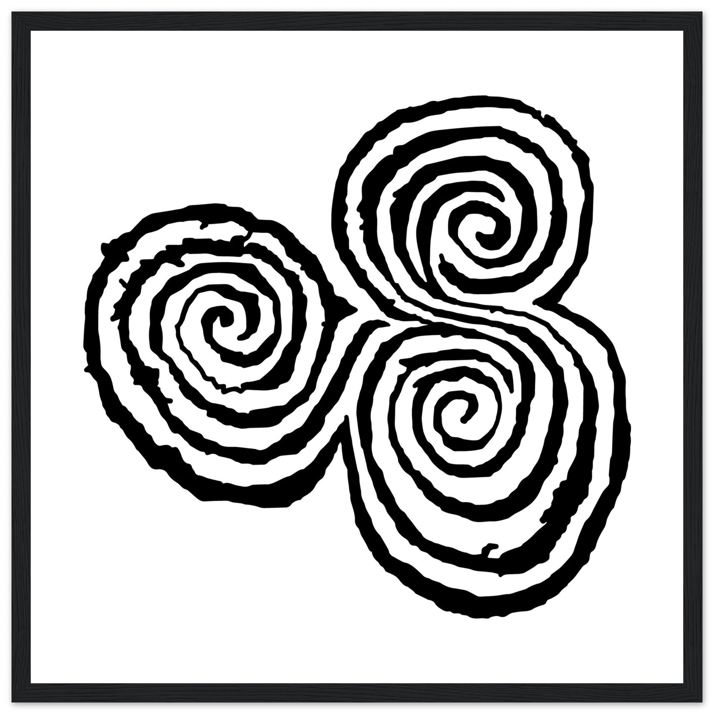 Newgrange Carving Triskelion Tri-Spirale Antikes Megalith-Symbol Gerahmter Wand-Kunstdruck