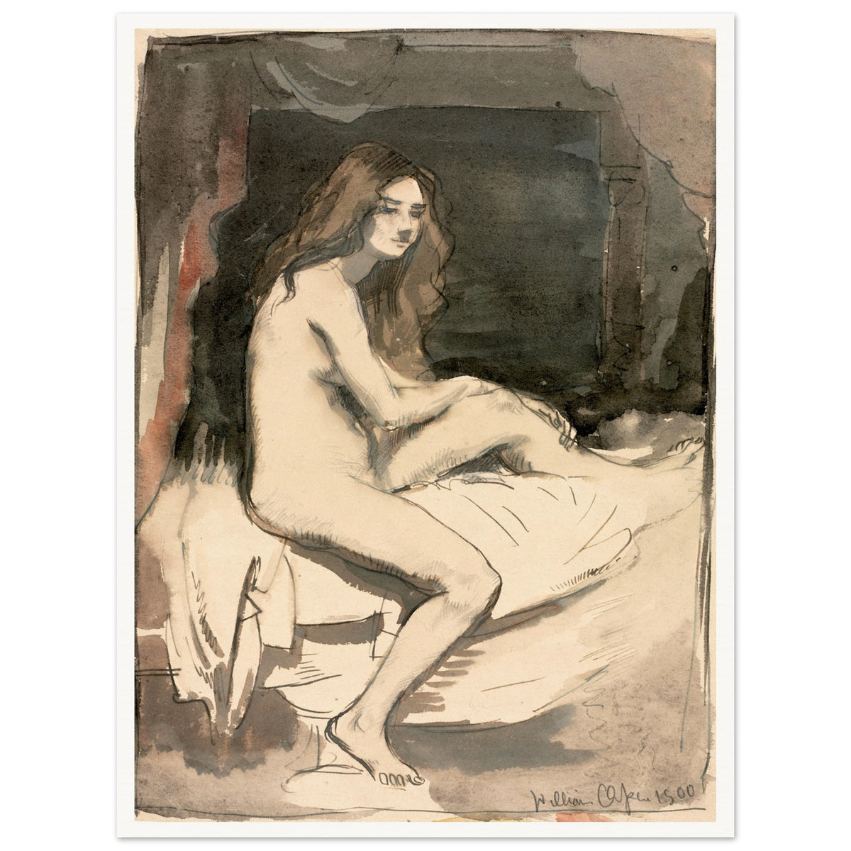 Seated Female Figure – William Orpen Art Print (view 20)