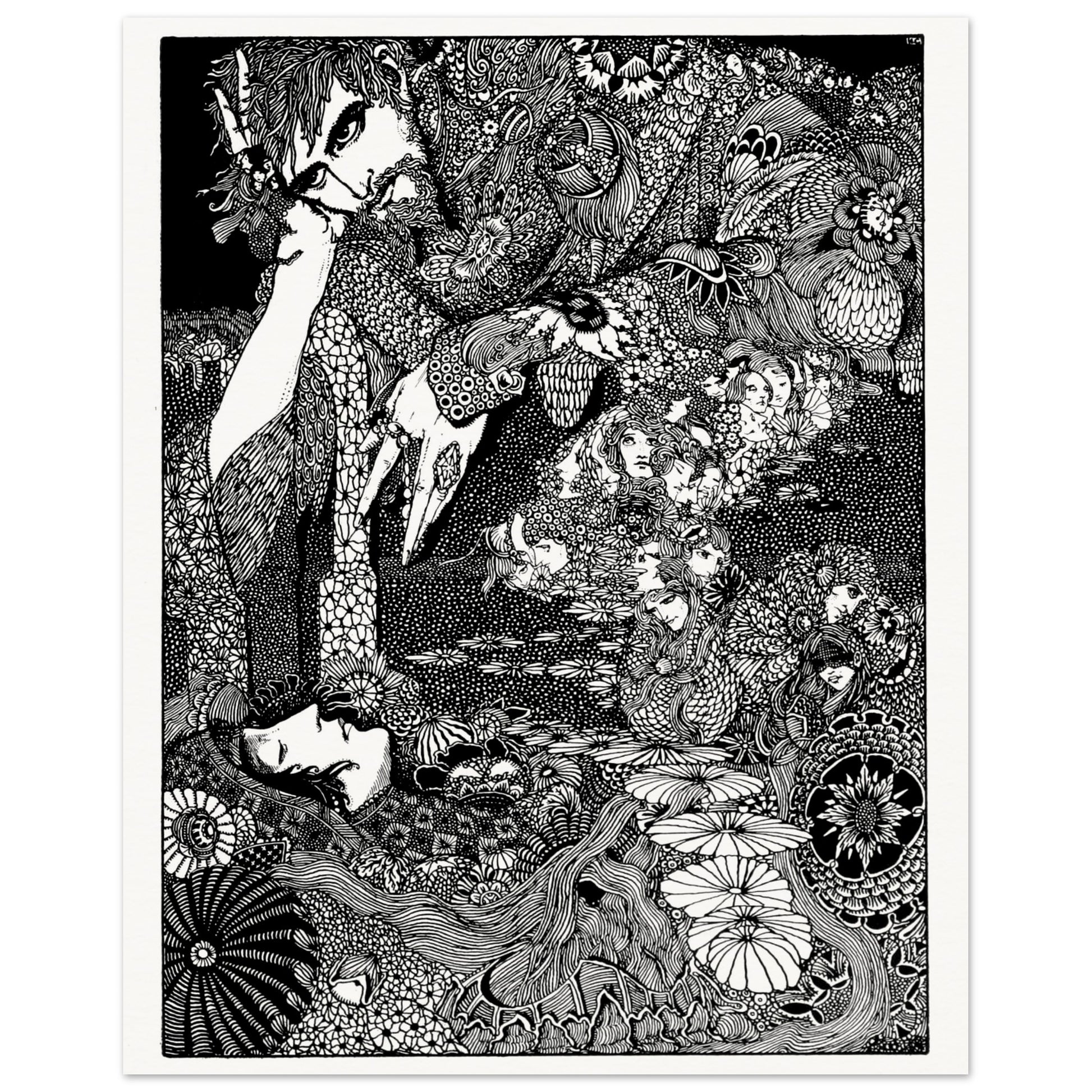 The Earth Grew Dark (1923) – Harry Clarke Gothic Art Print – view 6 | Buy Irish Art