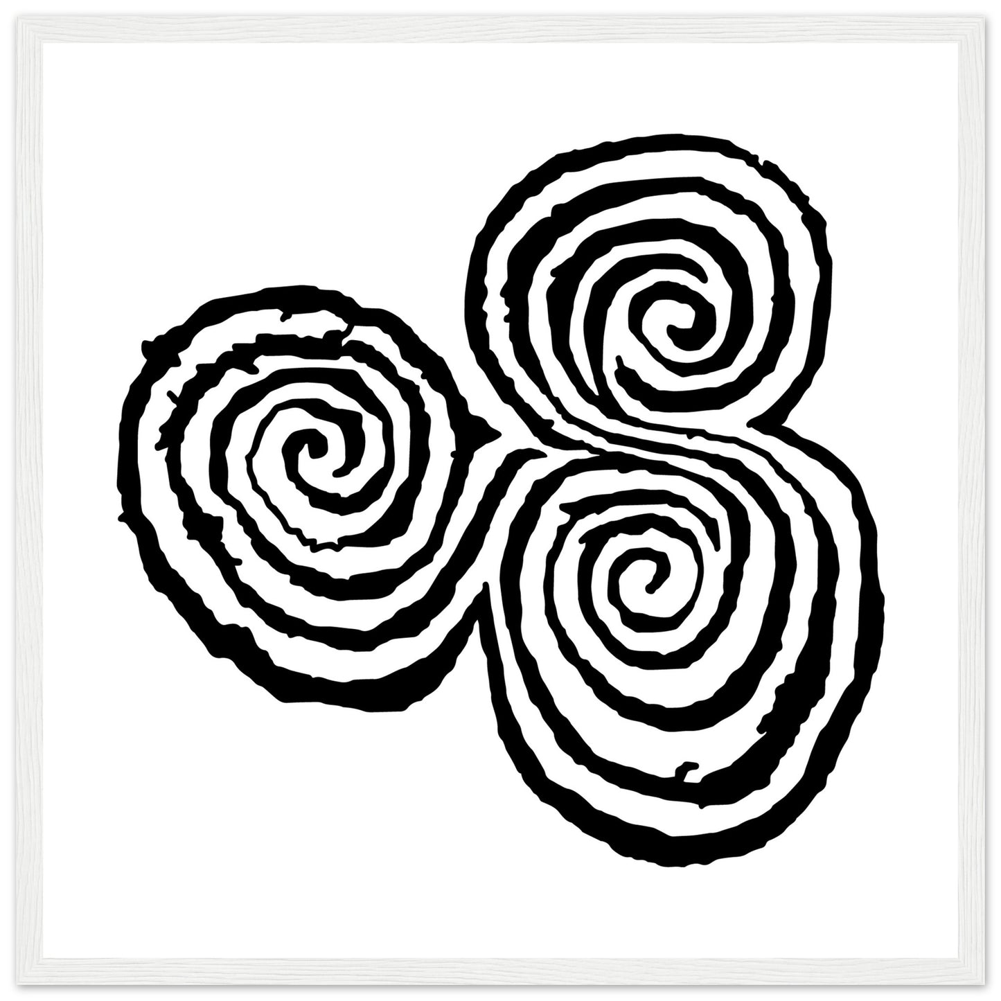 Newgrange Carving Triskelion Tri-Spirale Antikes Megalith-Symbol Gerahmter Wand-Kunstdruck