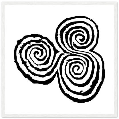 Newgrange Carving Triskelion Tri-Spirale Antikes Megalith-Symbol Gerahmter Wand-Kunstdruck