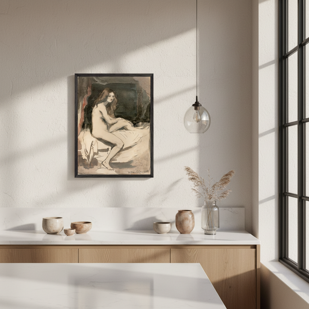 Seated Female Figure – William Orpen Art Print (view 3)