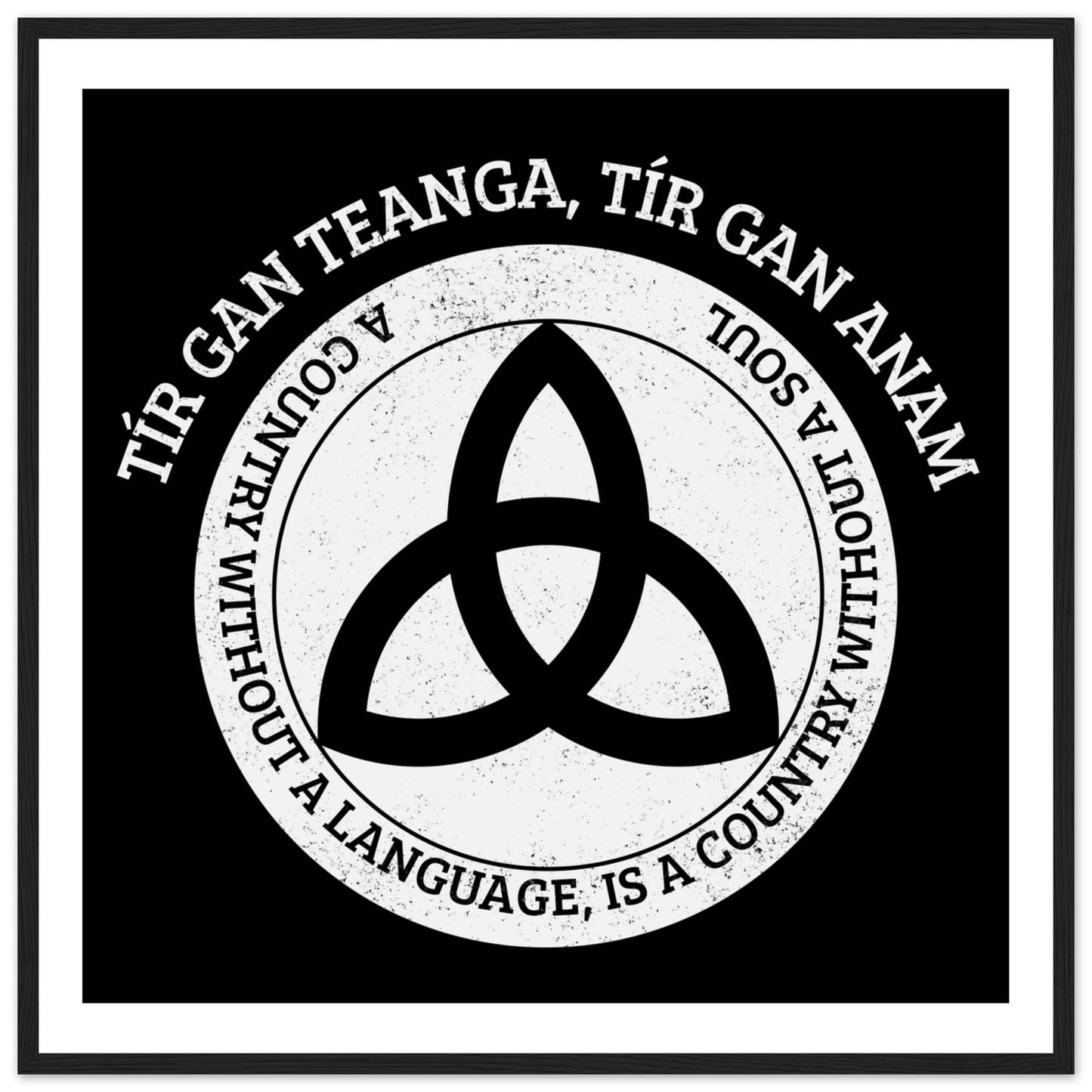 Tír gan teanga, tír gan anam- Irish Language Framed Print