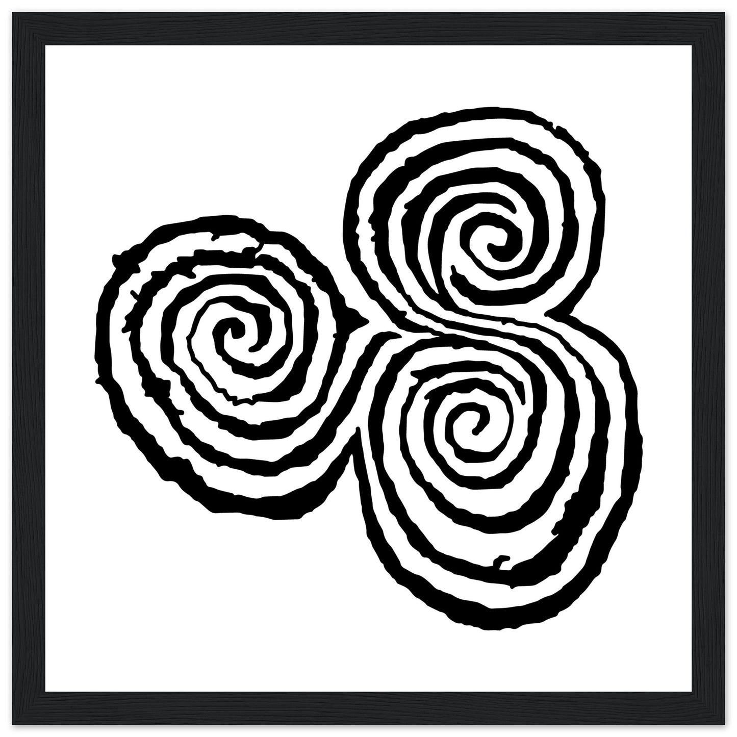 Newgrange Carving Triskelion Tri-Spirale Antikes Megalith-Symbol Gerahmter Wand-Kunstdruck