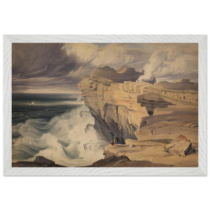30×45 cm – Dún Aonghasa, Inis Mór by George Petrie – 30×45 cm white frame museum-quality art print