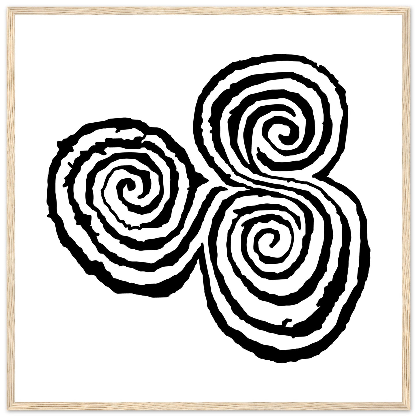 Newgrange Carving Triskelion Tri-Spirale Antikes Megalith-Symbol Gerahmter Wand-Kunstdruck