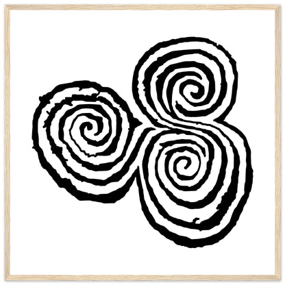 Newgrange Carving Triskelion Tri-Spirale Antikes Megalith-Symbol Gerahmter Wand-Kunstdruck