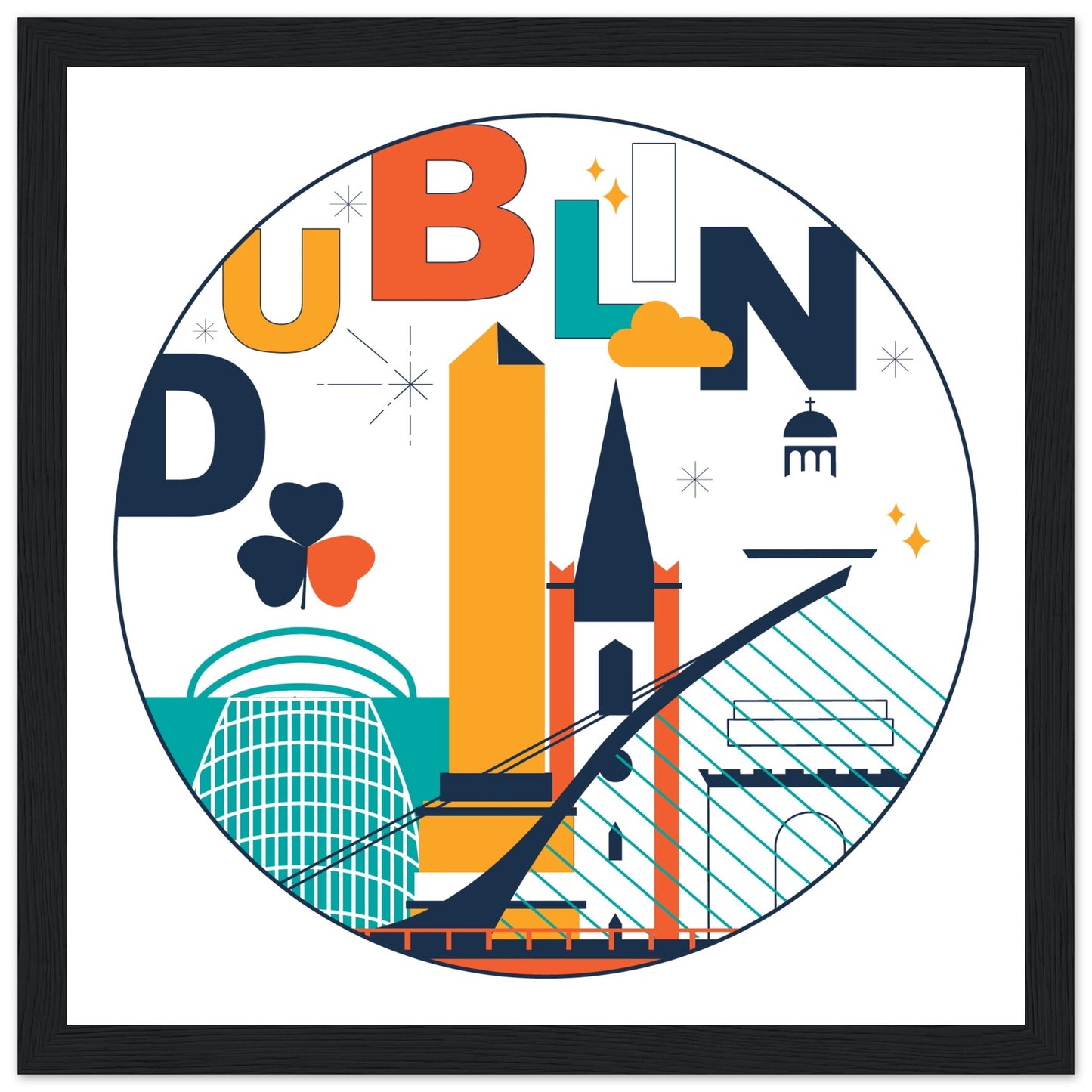 Dublin City Framed Art Print