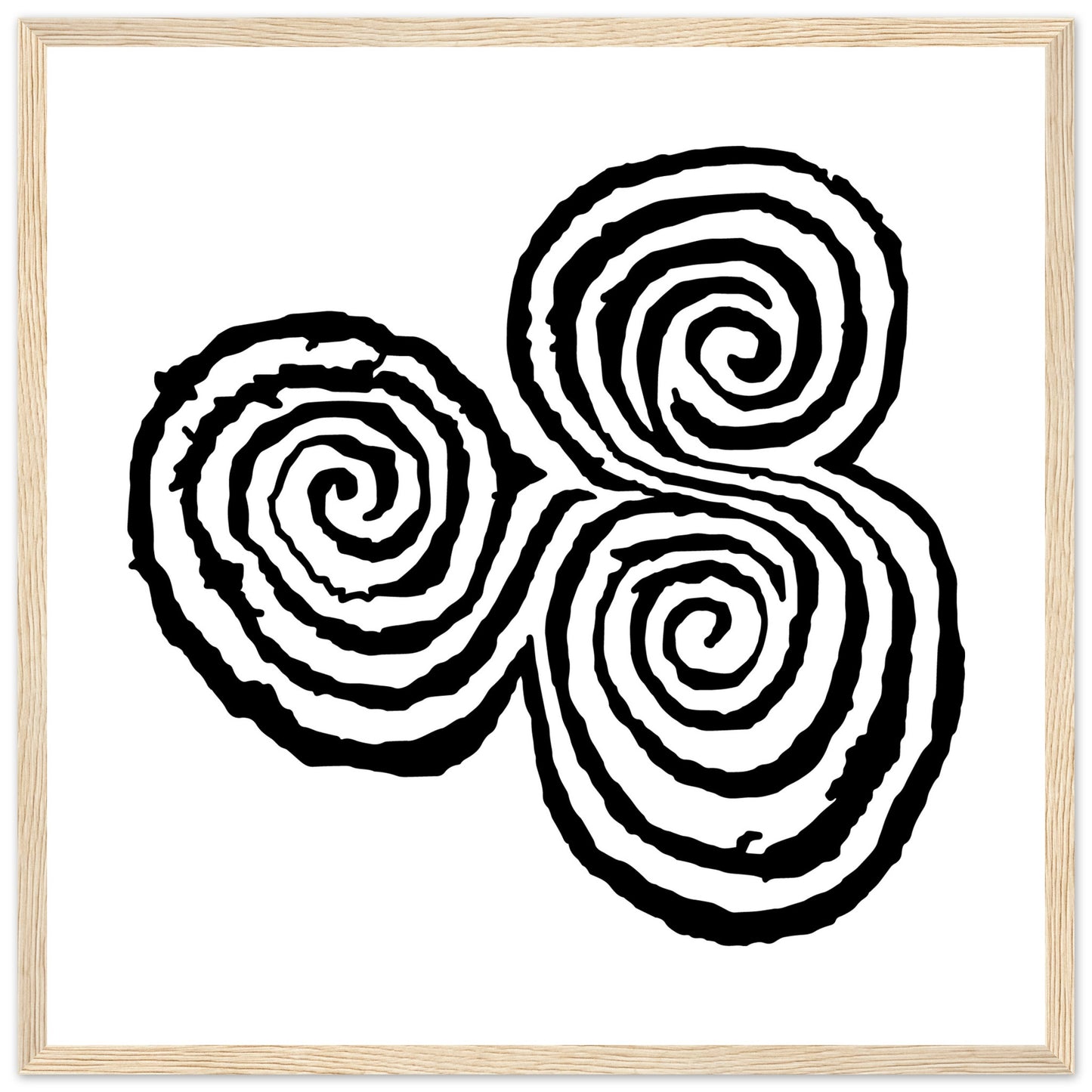 Newgrange Carving Triskelion Tri-Spirale Antikes Megalith-Symbol Gerahmter Wand-Kunstdruck