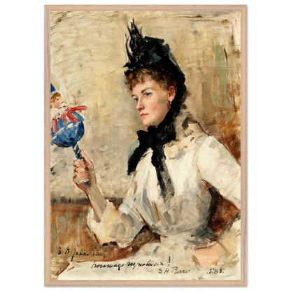 A Lady Holding a Rattle  by Irish Artist Sarah Purser Art Print – view 6 | Buy Irish Art
