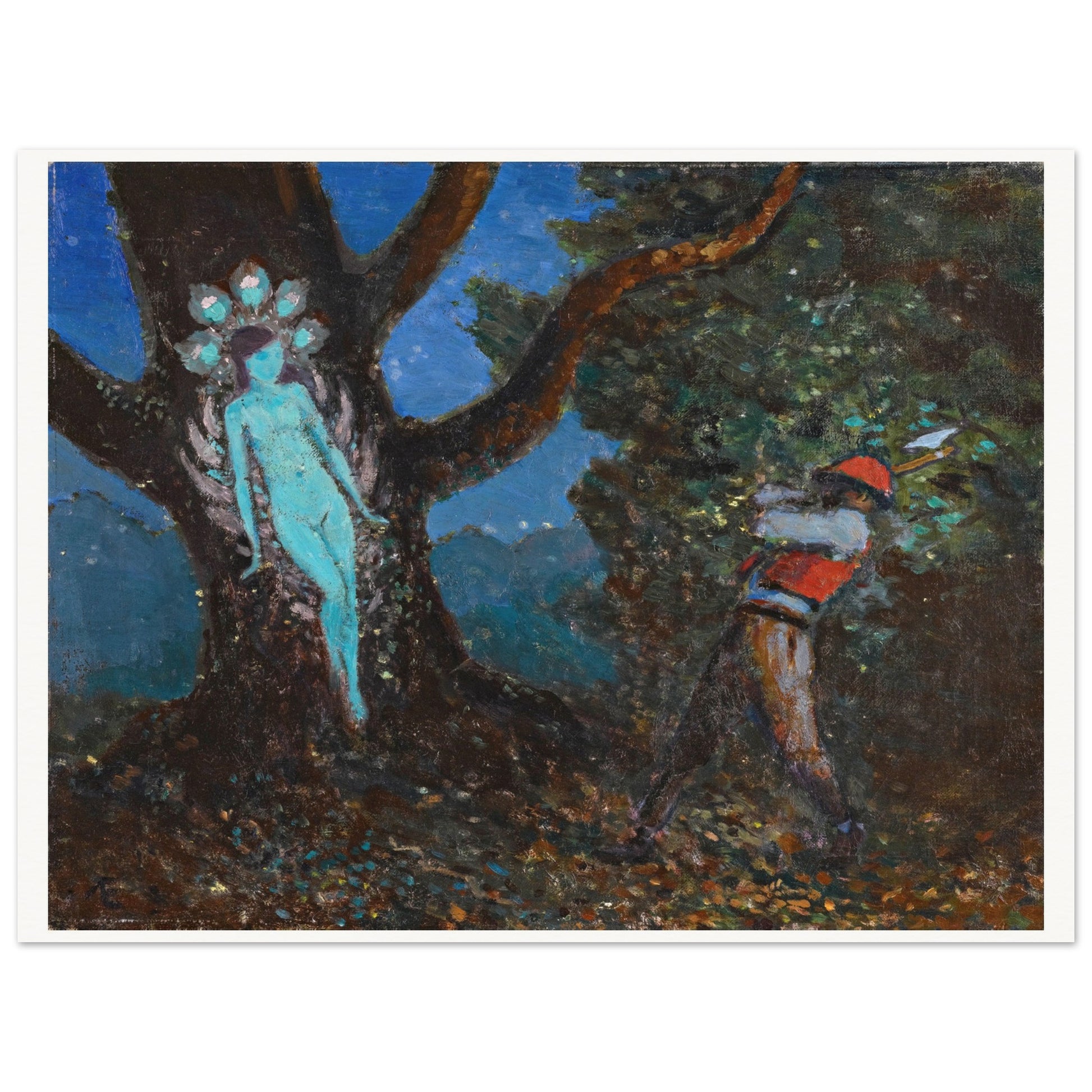 The Woodchopper and The Tree Spirit by George Russell (Æ) Art Print (view 6)