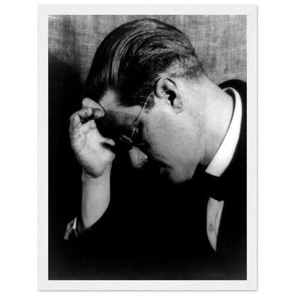 Gerahmter Schwarz-Weiß-Fotodruck von James Joyce