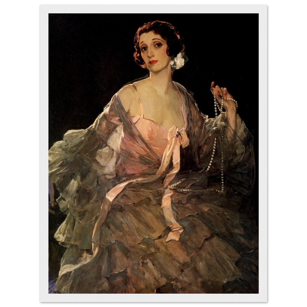 Hazel in Rose and Grey (c.1920) – Sir John Lavery (view 7)