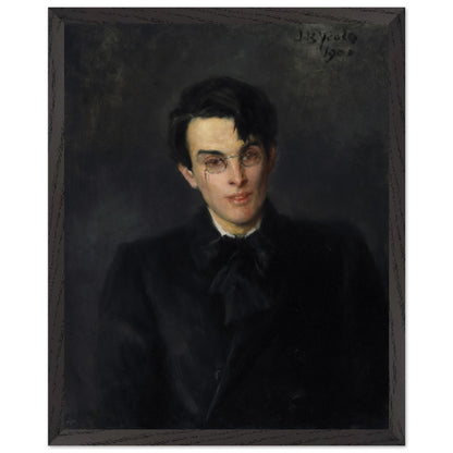 Portrait of W. B. Yeats framed art print – John Butler Yeats Irish literary wall art in solid wood gallery frame