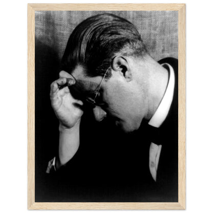 Gerahmter Schwarz-Weiß-Fotodruck von James Joyce