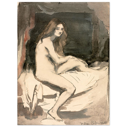 Seated Female Figure – William Orpen Art Print (view 8)