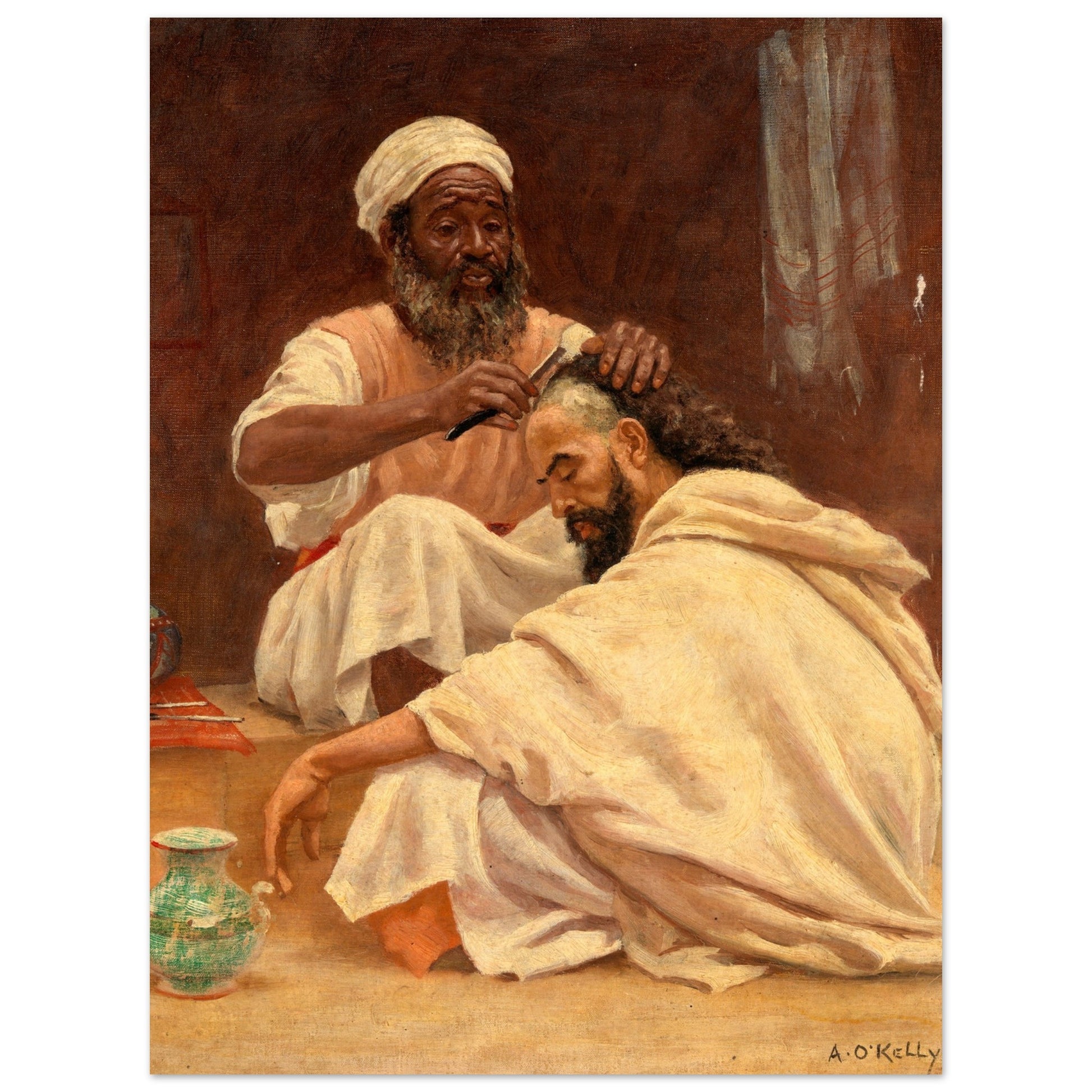 A Barber, Morocco - Aloysius O'Kelly Art Print (view 17)