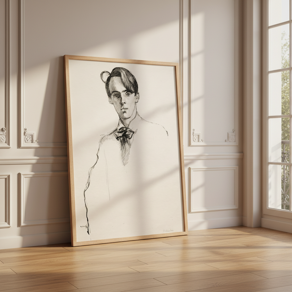 William Butler Yeats by William Rothenstein - Art Print (view 3)
