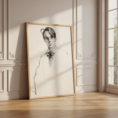 William Butler Yeats by William Rothenstein - Art Print (view 3)