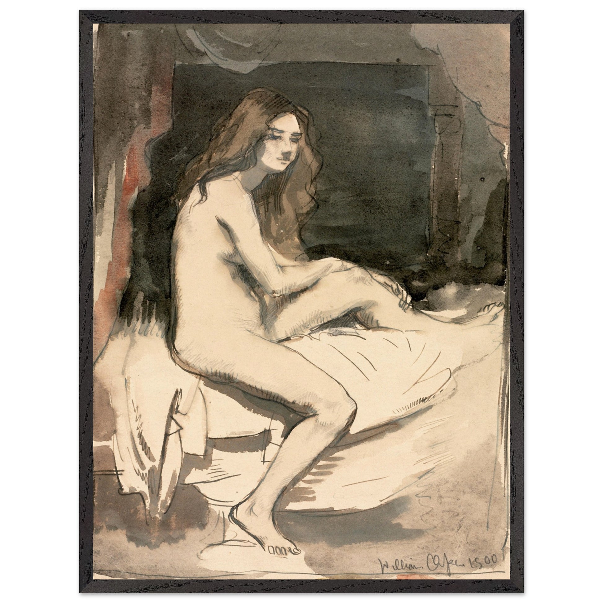 Seated Female Figure – William Orpen Art Print (view 17)