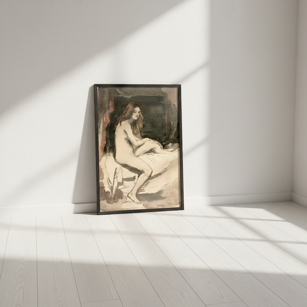 Seated Female Figure – William Orpen Art Print (view 4)