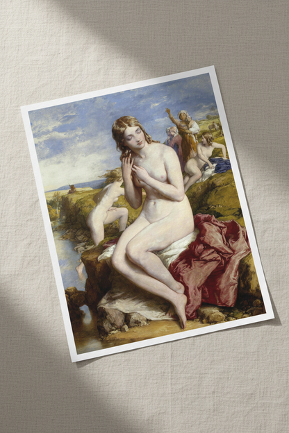 Impression d'art « Baigneurs surpris » par l'artiste irlandais William Mulready