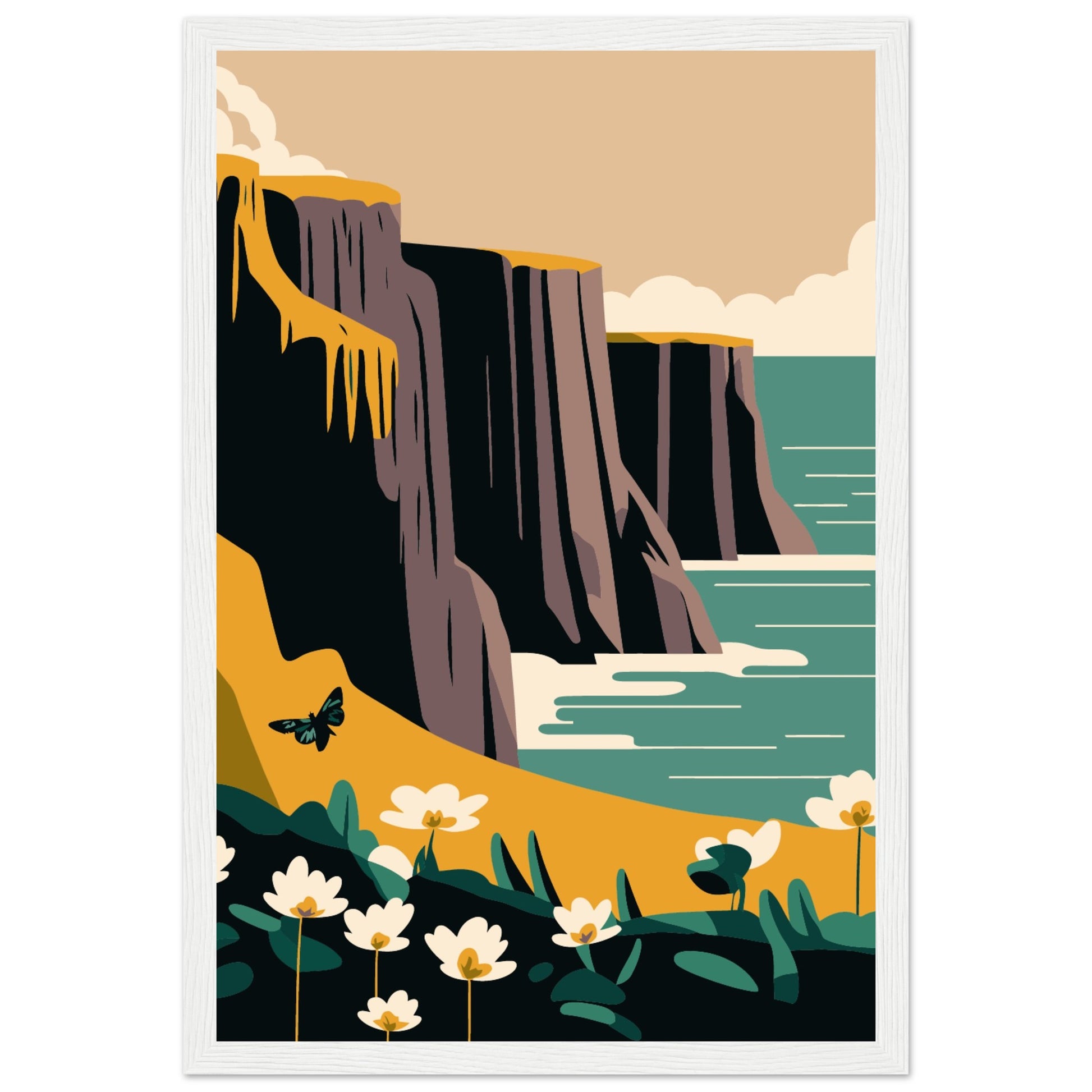 Cliffs of Moher Art Print Poster Ireland Home Decor Landscape Co Clare