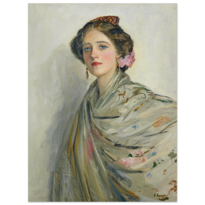 A Fair Spaniard, Mrs Chowne by Sir John Lavery Irish master art print unframed archival edition