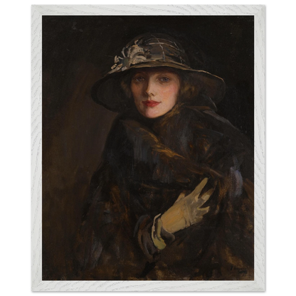 A Lady in Brown Irish master art print 40x50 cm in white frame Collector’s Edition