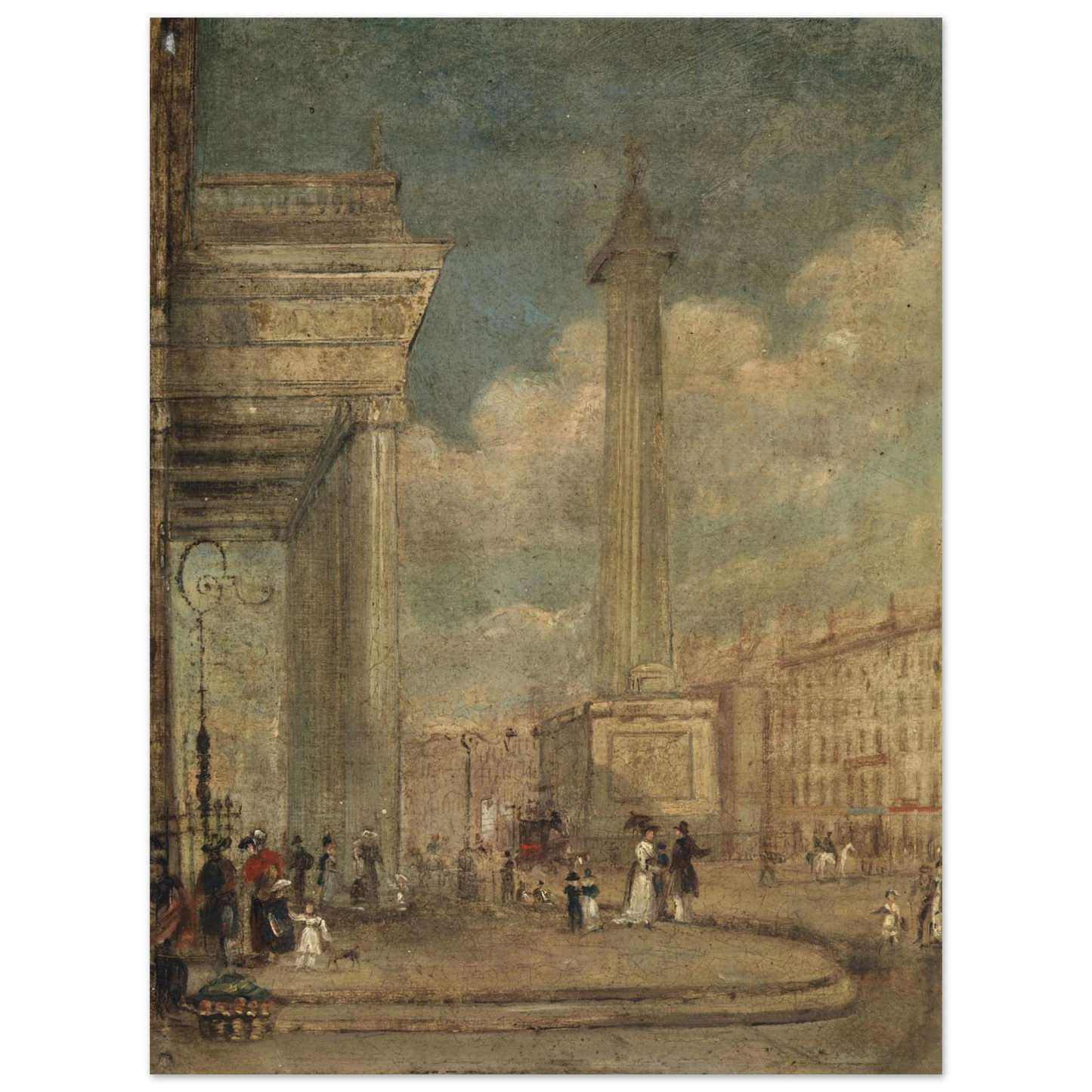 A View of O’Connell Street, Dublin by George Petrie – museum-quality unframed archival matte print, 30×40 cm.