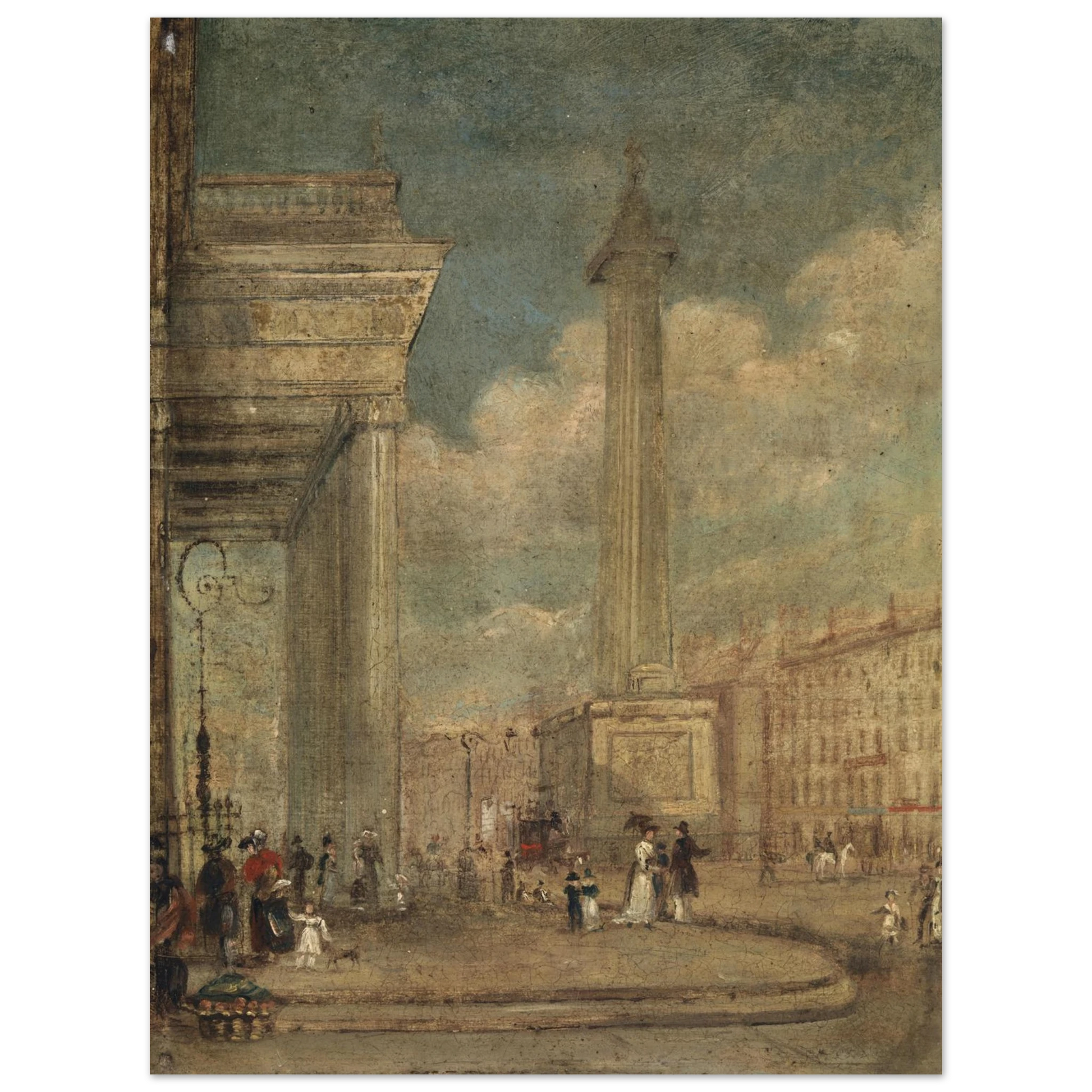 A View of O’Connell Street, Dublin by George Petrie – museum-quality unframed archival matte print, 30×40 cm.