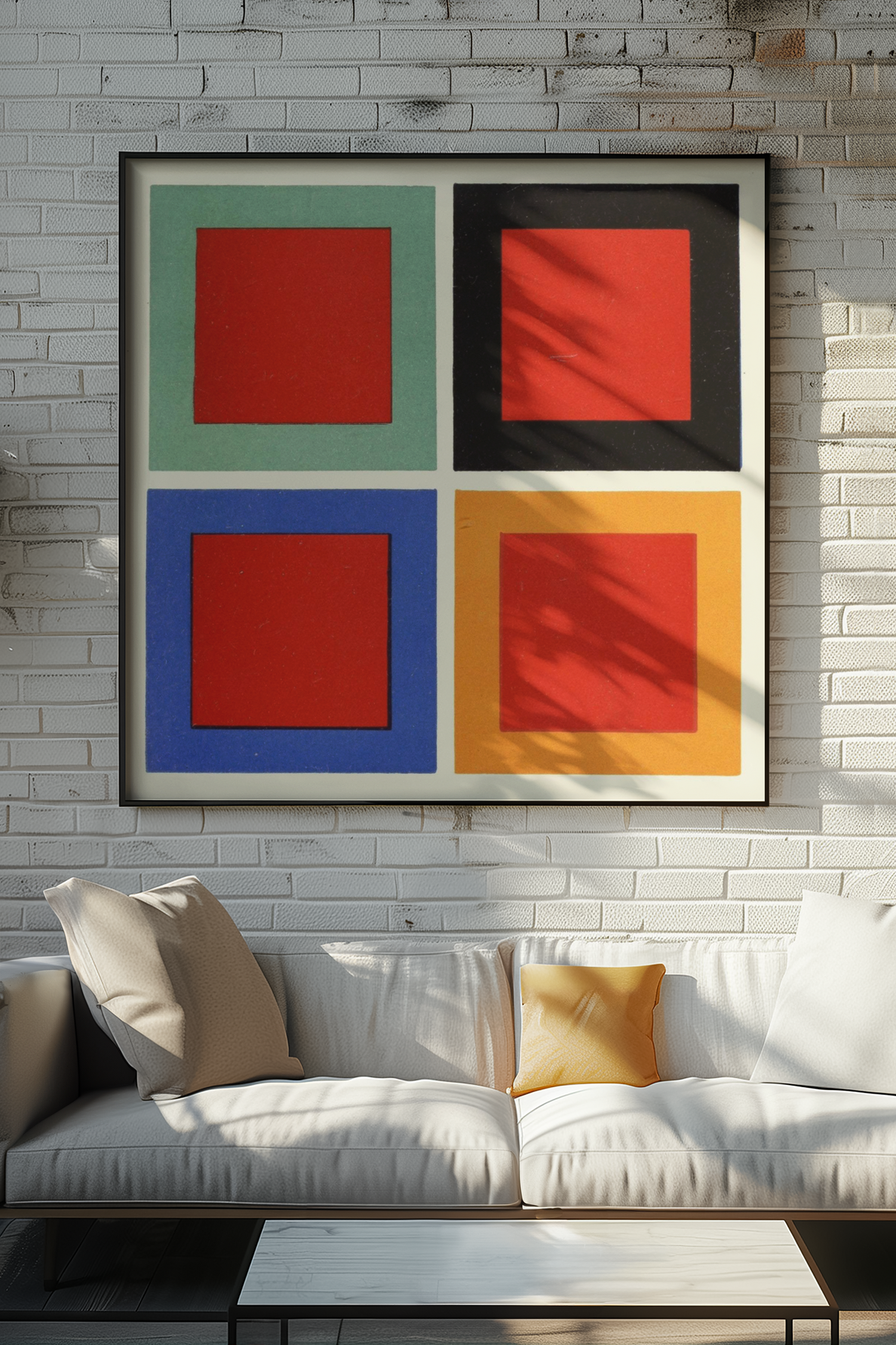 Modification of Tone and Hue of a Colour when Placed on or near Different Colours Framed Art Print by Irish Artist James Ward