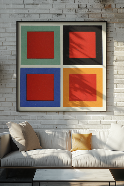 Modification of Tone and Hue of a Colour when Placed on or near Different Colours Framed Art Print by Irish Artist James Ward