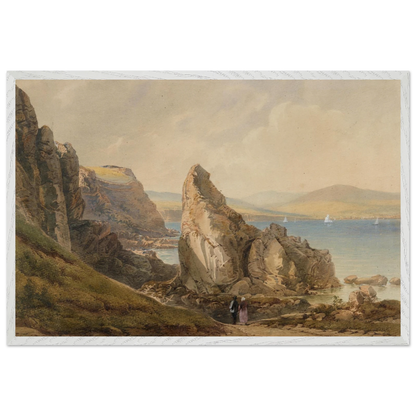 Large White Wooden Framed reproduction of A Bay near Howth by Henry Newton from the National Gallery of Ireland