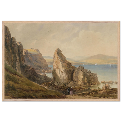 Large Wooden Framed reproduction of A Bay near Howth by Henry Newton from the National Gallery of Ireland