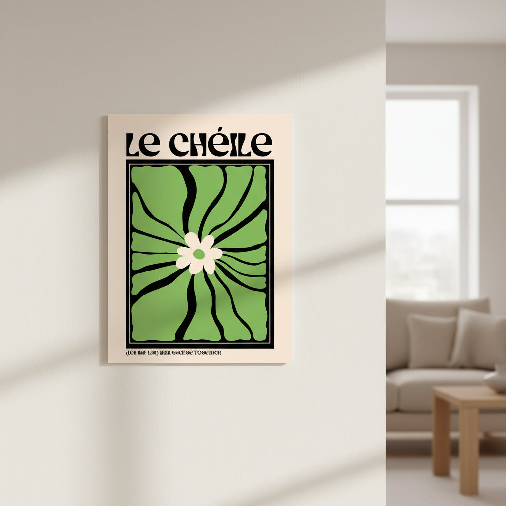 Le Chéile - Together Print, As Gaeilge, Phrase, Irish Language Prints • Le Chéile – Together Irish language art print, unframed, A4 size on matte archival paper
