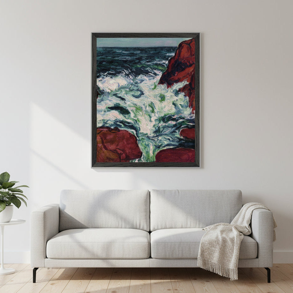 Marée Montante by Roderic O’Conor Museum-Quality Irish Art Print Black Framed 50x40cm 