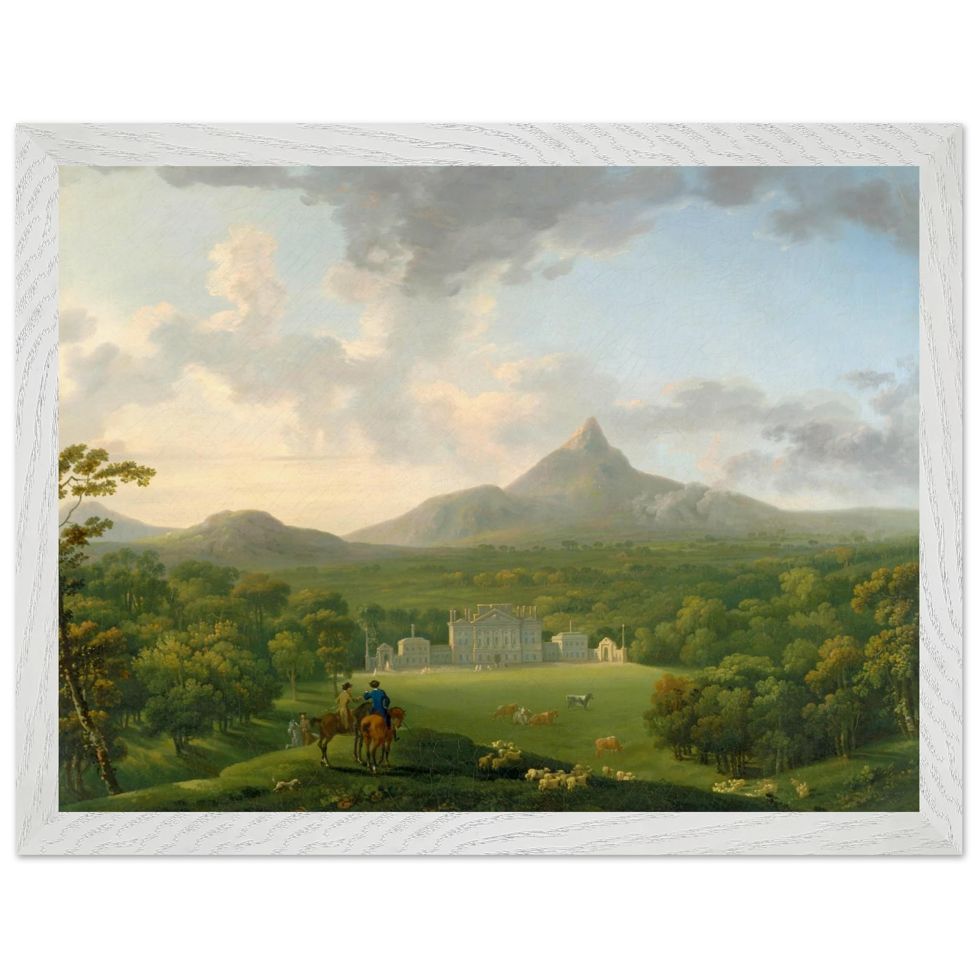 Powerscourt, County Wicklow by George Barret – Irish landscape art print in premium white gallery frame for luxury interiors
