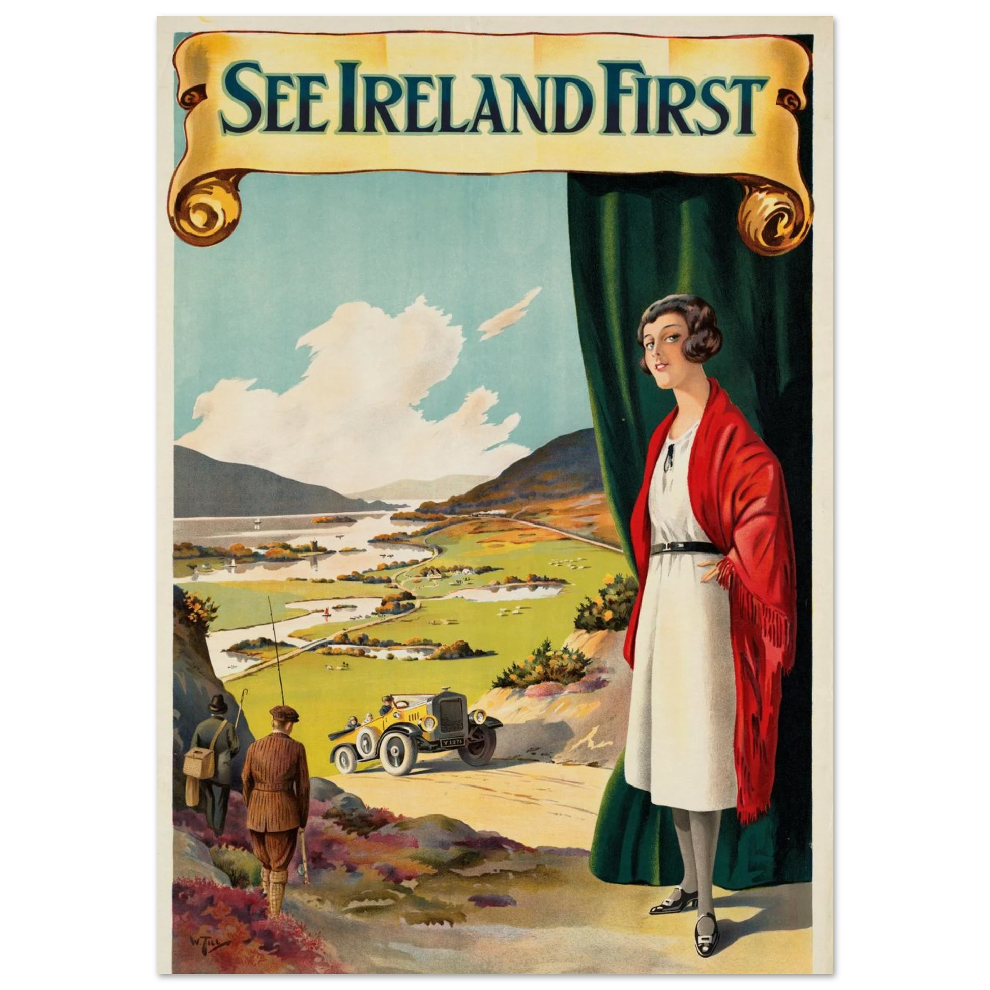 See Ireland First vintage Irish travel poster art print by Walter Till – archival unframed edition