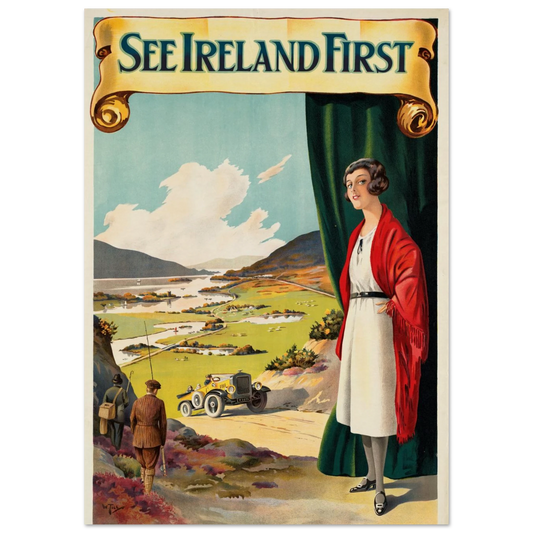 See Ireland First vintage Irish travel poster art print by Walter Till – archival unframed edition