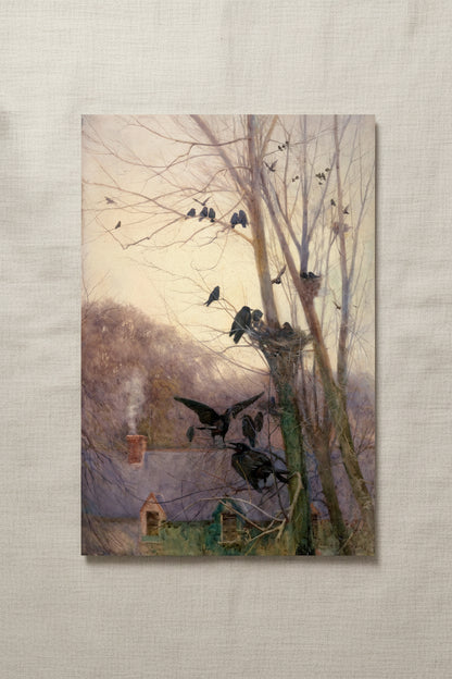 Shades of Evening – Mildred Anne Butler Irish Art Print unframed archival print resting on light linen fabric. Soft natural daylight, gentle shadows, artisanal fine-art photography style. Buy Irish Art